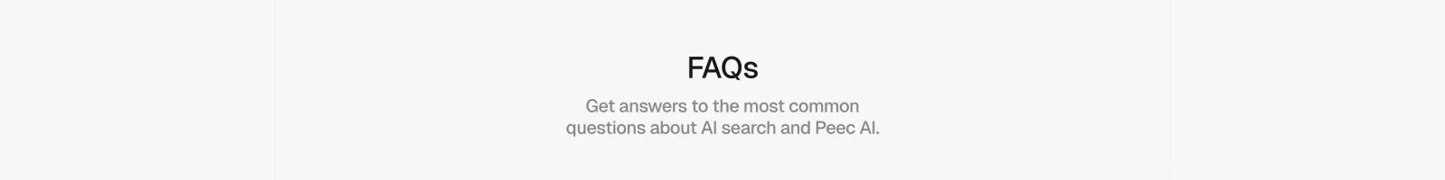Peec.ai landing page section