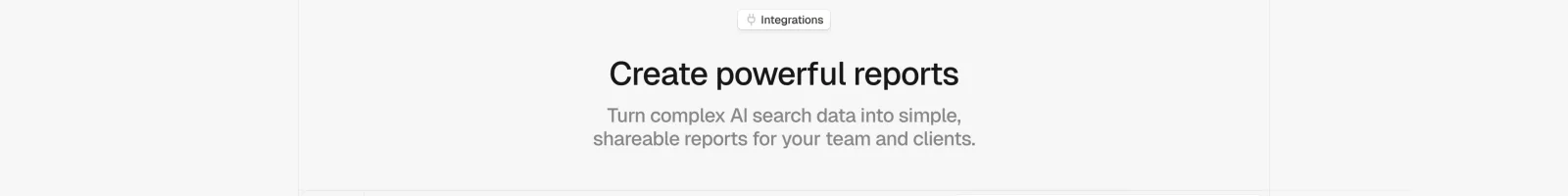 Peec.ai landing page section