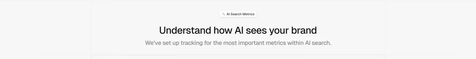 Peec.ai landing page section