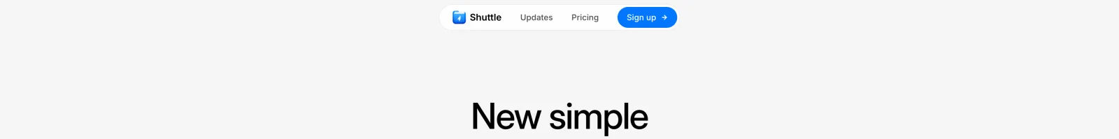 Shuttle Zip landing page section