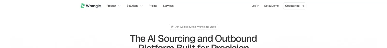 Wrangle landing page section