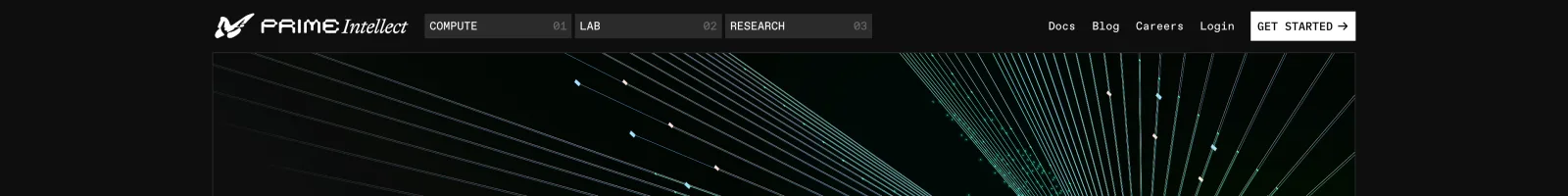 Prime Intellect landing page section