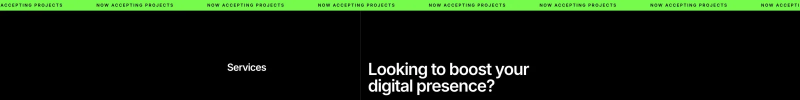 Kedavra landing page section