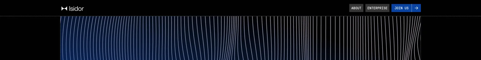 Isidor landing page section