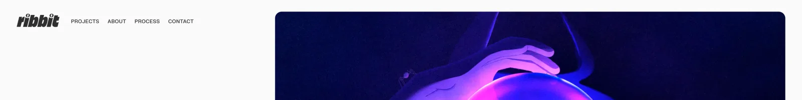 https://ribbit.dk/ landing page section
