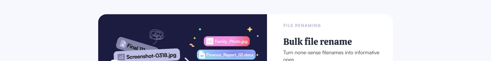 Riffo landing page section