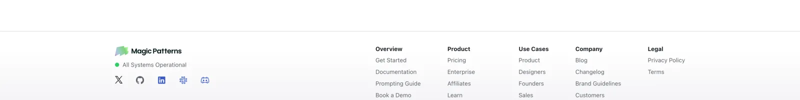 Magic Patterns landing page section