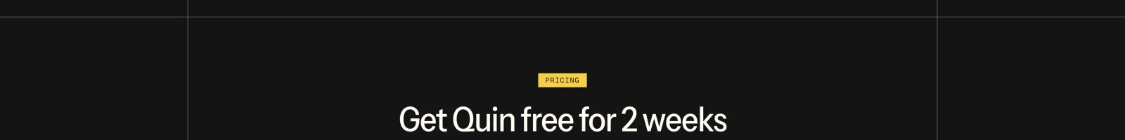Heyquin landing page section