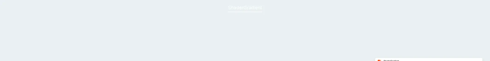 Shader Gradient landing page section