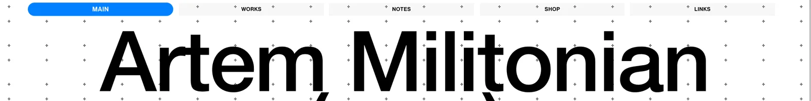 Hero · Artem Militonian landing page section