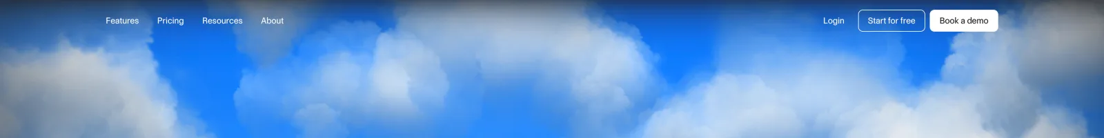 Air Inc landing page section