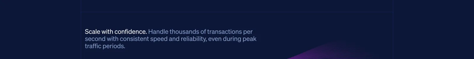 Stripe landing page section