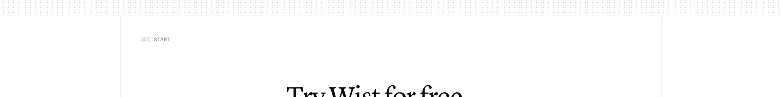Wist Chat landing page section