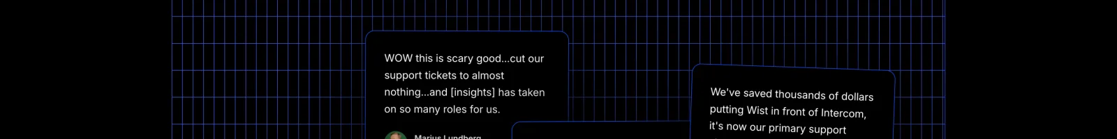 Wist Chat landing page section
