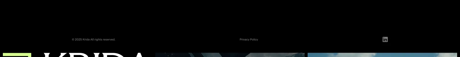 Krida landing page section