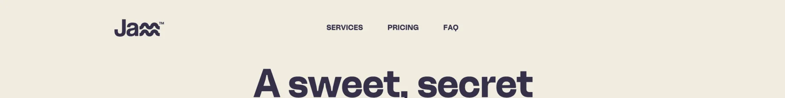 Jamm landing page section