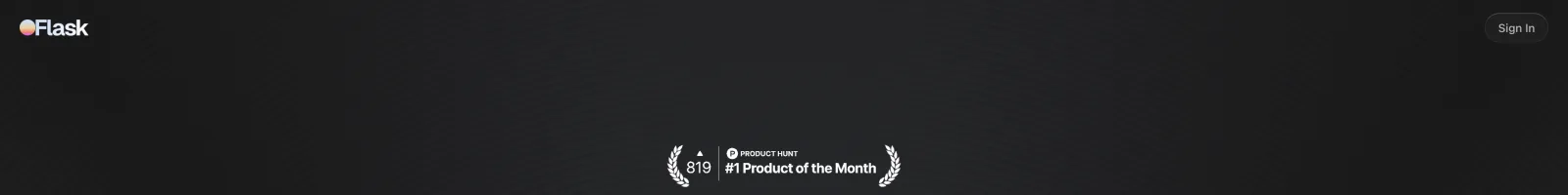 Flask landing page section