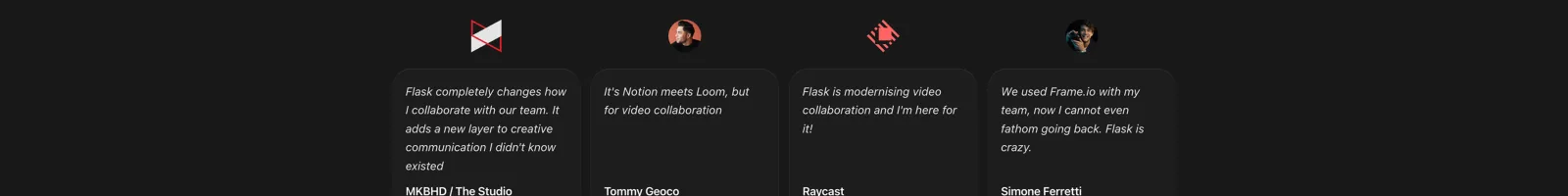 Flask landing page section