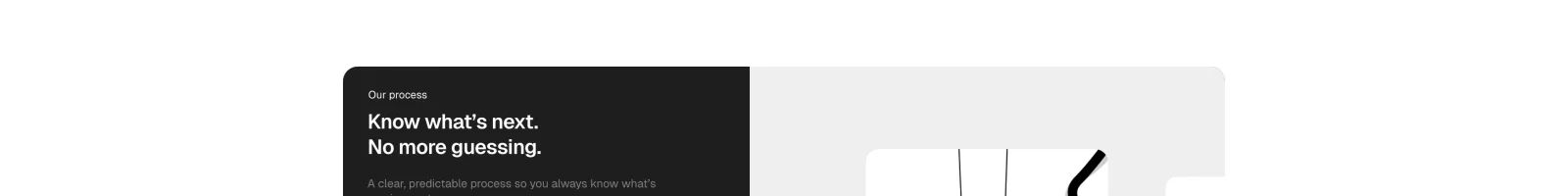 Apara Design landing page section
