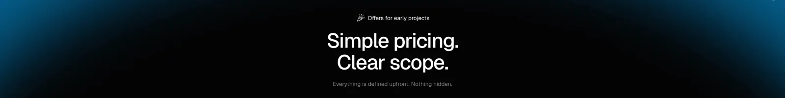 Apara Design landing page section