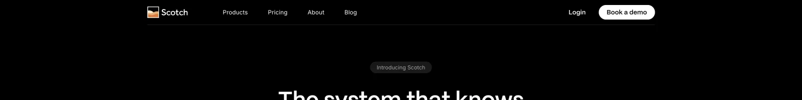 Scotchpos landing page section