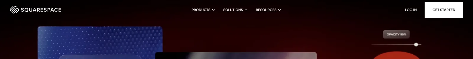 Squarespace landing page section
