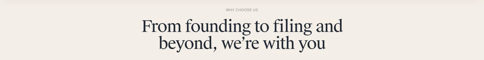 Osome landing page section