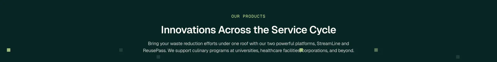 Topanga landing page section