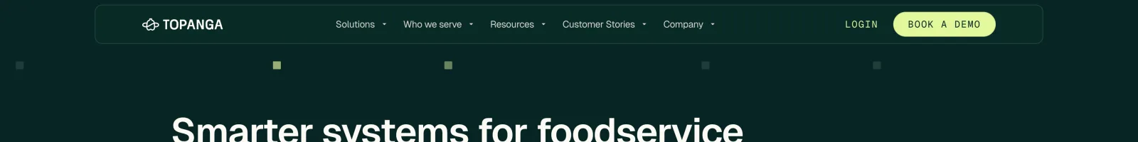 Topanga landing page section