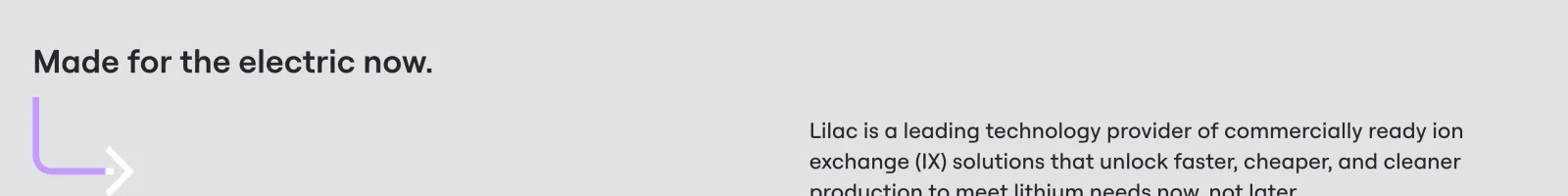 Lilac Solutions landing page section