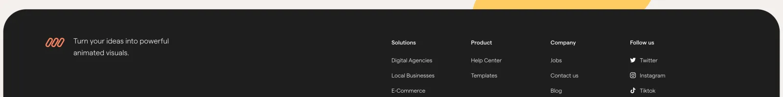 Mojo App landing page section