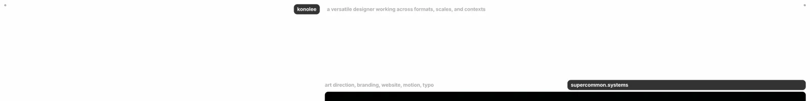 Konolee landing page section