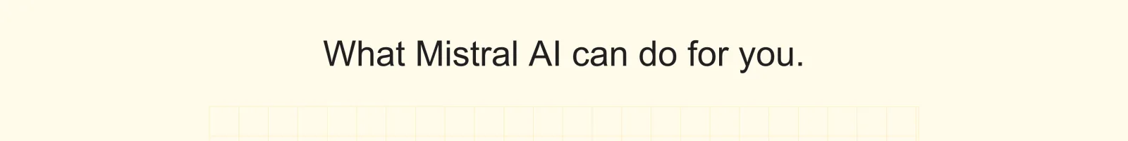 Mistral Ai landing page section