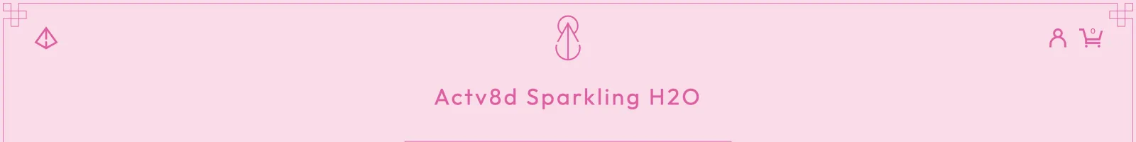 Activated Sparkling Water landing page section