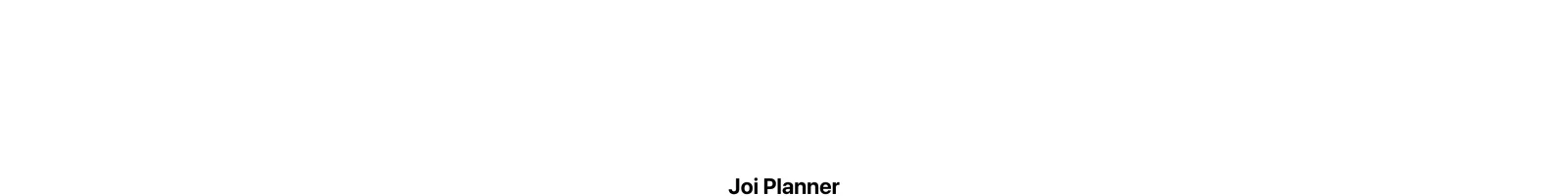 Joi landing page section