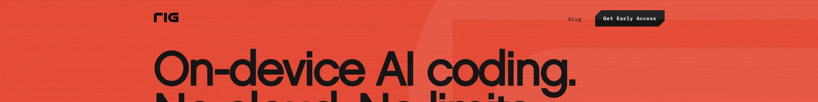 Rig AI landing page section