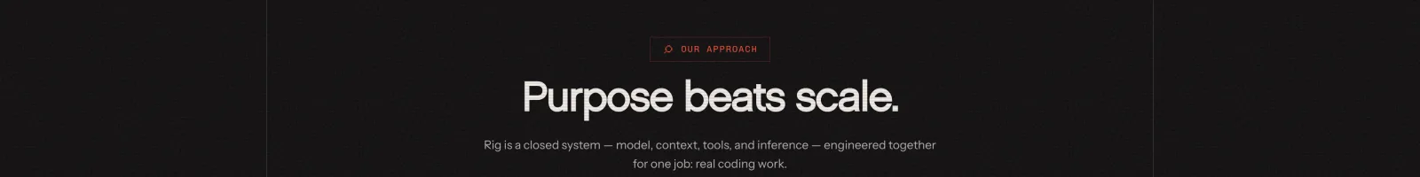 Rig AI landing page section