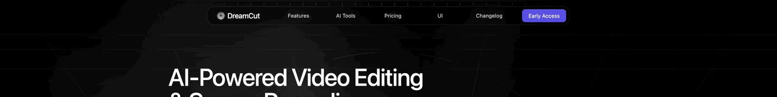 Hero · DreamCut landing page section