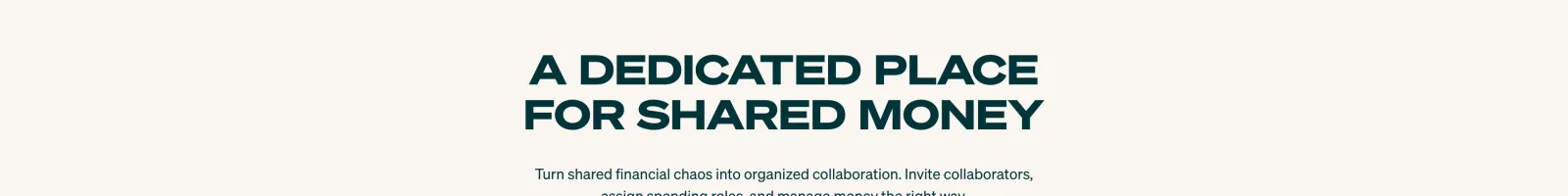 Pool Money landing page section