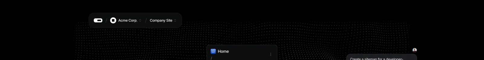 Primeui UI landing page section
