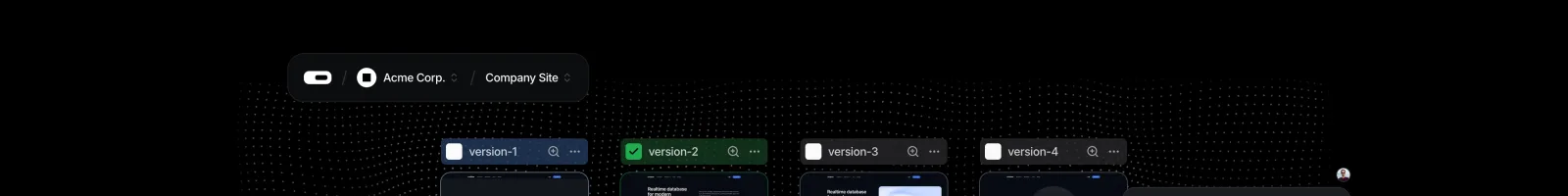 Primeui UI landing page section