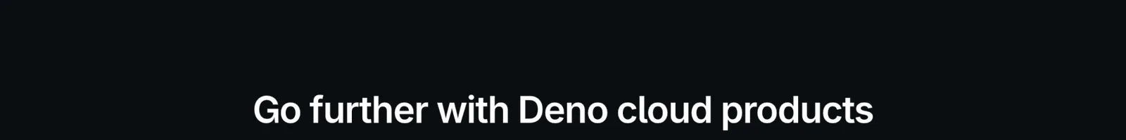 Catalog · Deno landing page section