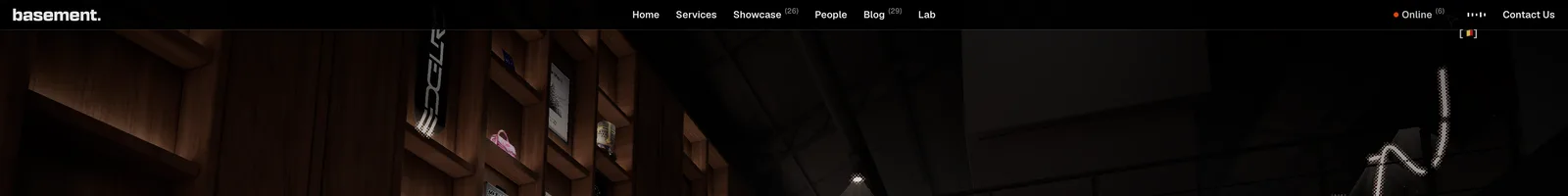 Basement Studio landing page section