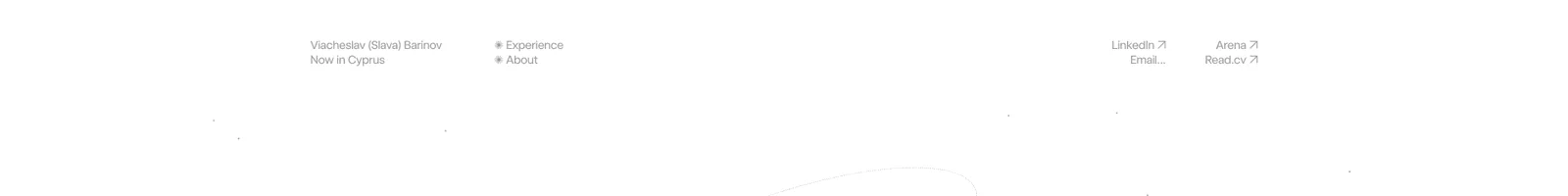 Hero · Slava Barinov landing page section