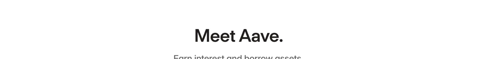 Features · Aave landing page section