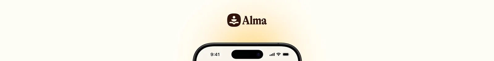 Hero · Alma landing page section