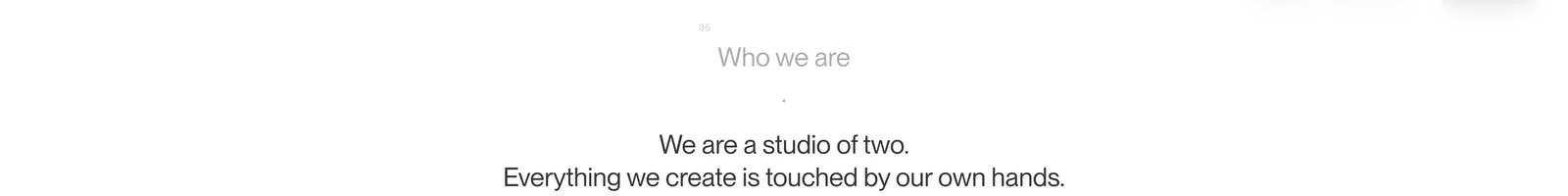 Lue Studio landing page section