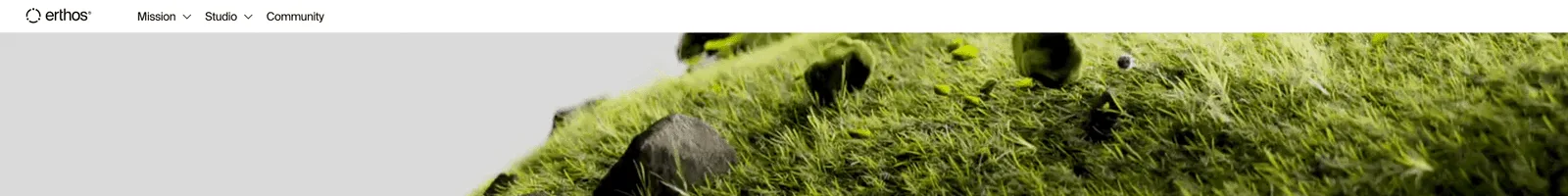 Hero · erthos landing page section