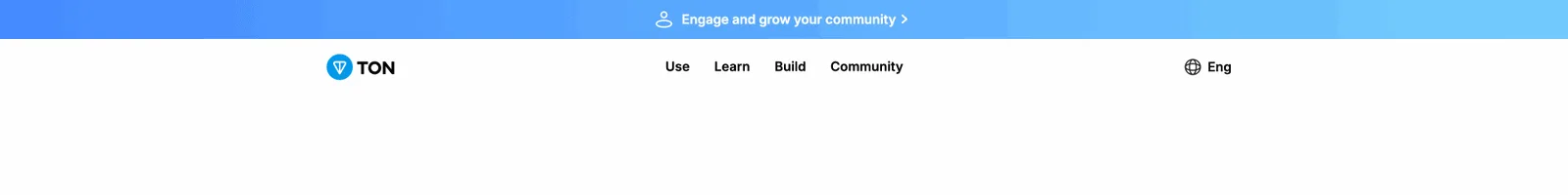 Hero · TON landing page section