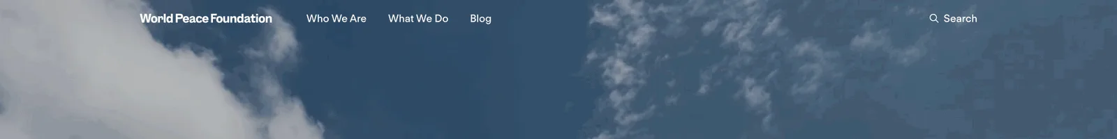 Hero · World Peace Foundation landing page section